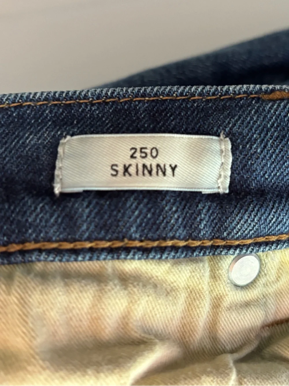 J. Crew 250 Skinny Fit Men’s Jeans in Blue Denim